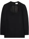 Courrèges Cut-out Virgin-wool Minidress In 黑色