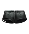 Courrèges Cut-out Zip-up Mini Shorts In Black