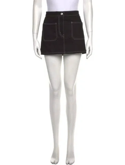 Pre-owned Courrèges Cutout Accent Mini Skirt In Black