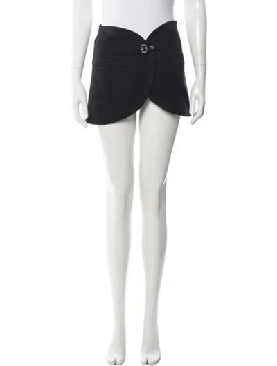 Pre-owned Courrèges Cutout Accent Mini Skirt In Black
