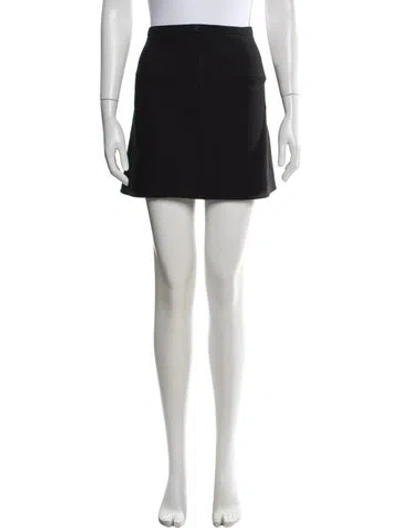 Pre-owned Courrèges Cutout Accent Mini Skirt In Black