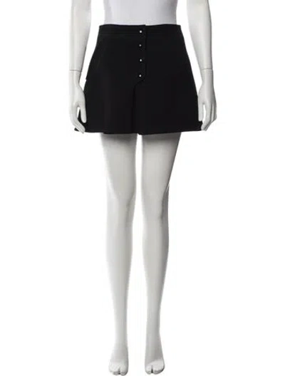 Pre-owned Courrèges Cutout Accent Mini Skirt In Black