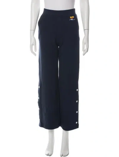 Pre-owned Courrèges Cutout Accent Sweatpants In Blue