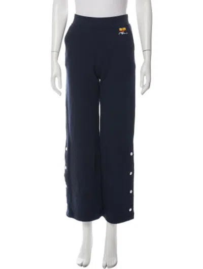 Pre-owned Courrèges Cutout Accent Sweatpants In Blue