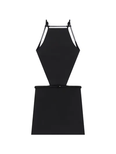 Courrèges Cut-out Halterneck Dress In Black