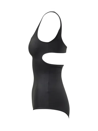 Courrèges Courreges Cut-out Mini Swimsuit In Black