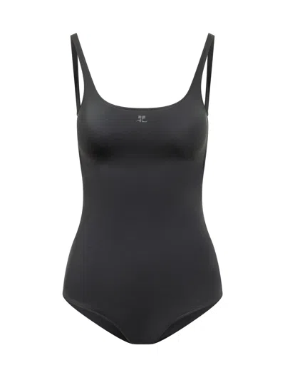 Courrèges Courreges Cut-out Mini Swimsuit In Black
