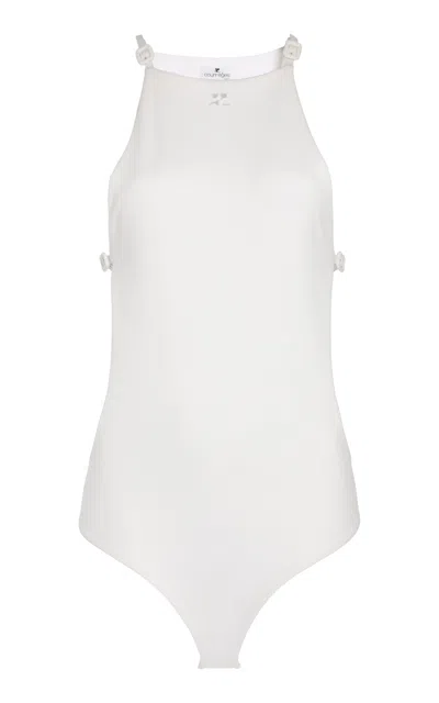 Courrèges Cutout One-piece Swimsuit In White