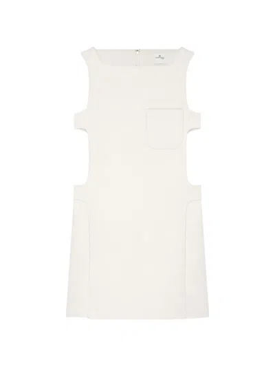 Courrèges Cut-out Sleeveless Mini Dress In White