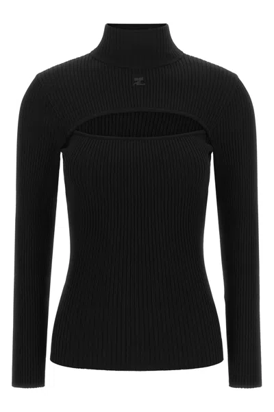 Courrèges Cut-out Sweater In Black