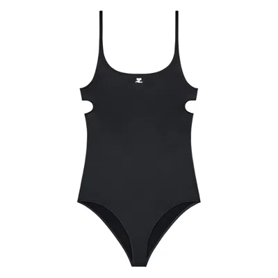 Courrèges One Piece Swimsuit With A Cut-out Detail In Black