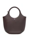 Courrèges Medium Holy Leather Tote Bag In Brown