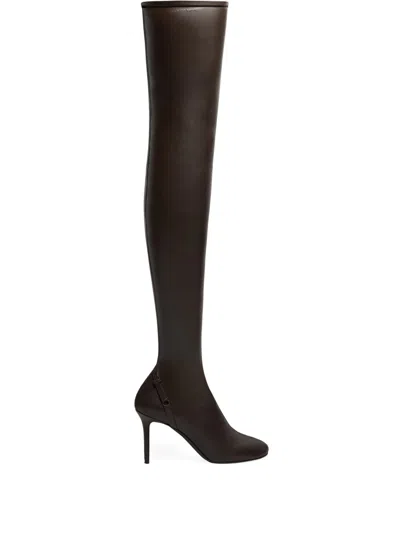 Courrèges Dark Brown Leather Boots