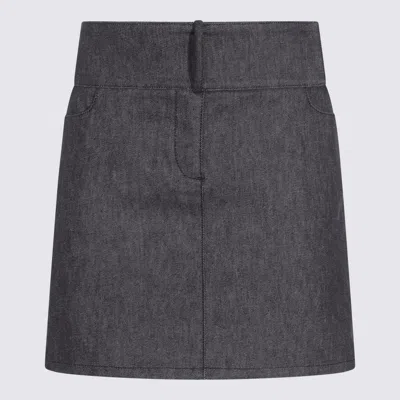 COURRÈGES COURRÈGES DARK GREY COTTON MINI SKIRT
