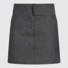 Courrèges Belted Denim Mini Skirt