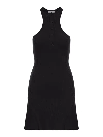 Courrèges Scuba Mini Dress In Black