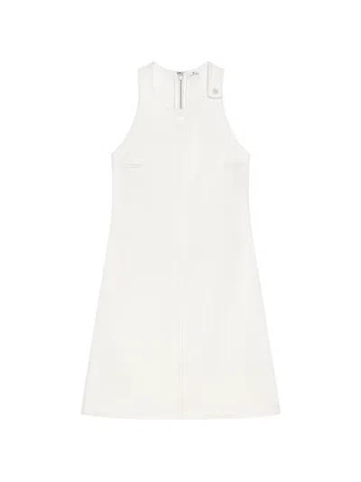 Courrèges Denim A-line Mini Dress In White