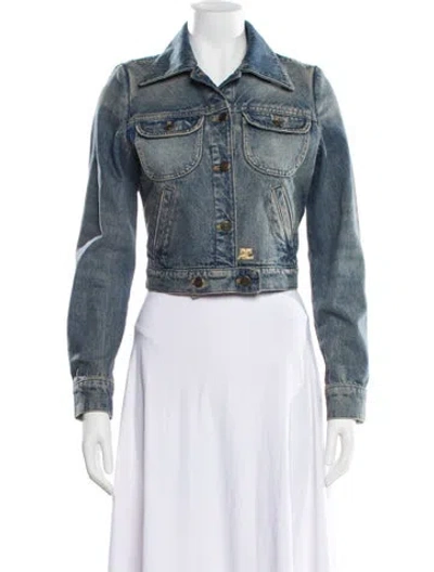 Pre-owned Courrèges Denim Jacket In Blue