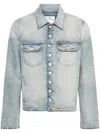 Courrèges Tailored Jacket With Adjustable Waist And Flap Pockets In Blue