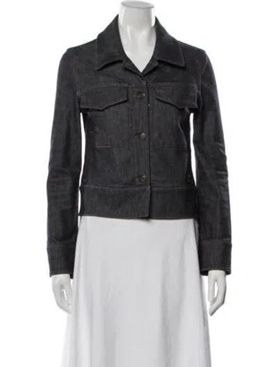 Pre-owned Courrèges Denim Jacket In Grey