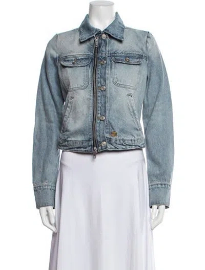 Pre-owned Courrèges Denim Jacket W/ Tags In Blue