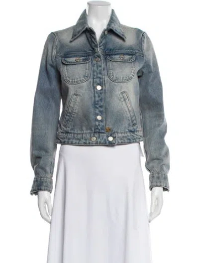 Pre-owned Courrèges Denim Jacket W/ Tags In Gray