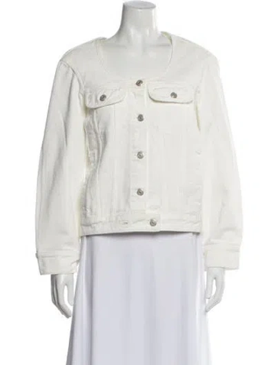 Pre-owned Courrèges Denim Jacket In White