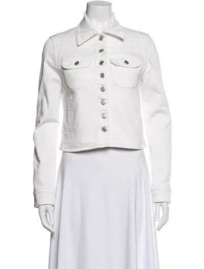 Pre-owned Courrèges Denim Jacket In White