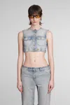 COURRÈGES VEST IN BLUE DENIM