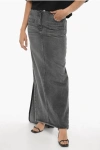 Courrèges Denim Skirt In Gray