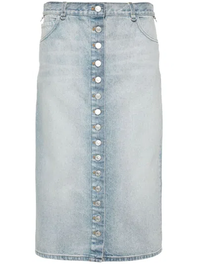 Courrèges Denim Midi Skirt