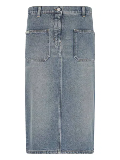 COURRÈGES DENIM MIDI SKIRT