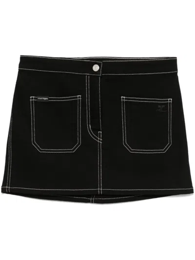 COURRÈGES DENIM MINI SKIRT