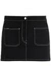 Courrèges Shoulder Snaps Long-sleeve Rib Sweater In Black