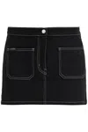 Courrèges Shoulder Snaps Long-sleeve Rib Sweater In Black