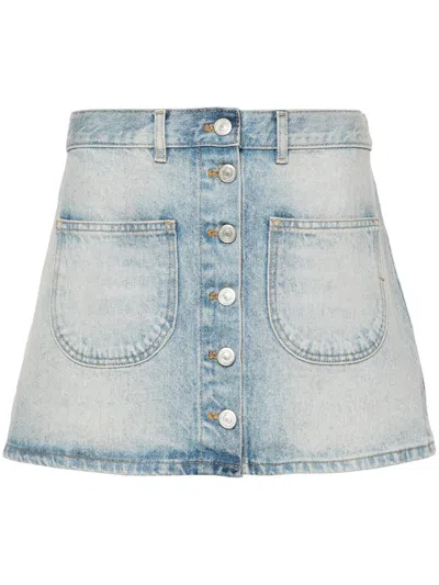 Courrèges Courreges Woman Denim Skirt Blue Size 10 Cotton