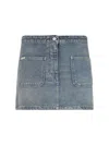 Courrèges Blue 2-pocket Denim Miniskirt In Blue