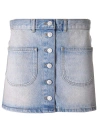 Courrèges Denim Mini Skirt In Light Blue