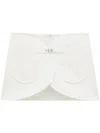 Courrèges Ellipse Buckle-strap Denim Miniskirt In White