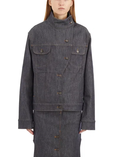 COURRÈGES COURREGÈS DENIM MOTORBIKER JACKET