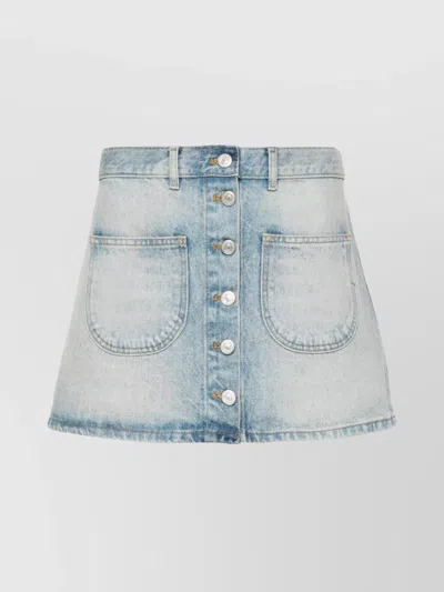 Courrèges Courreges Woman Denim Skirt Blue Size 10 Cotton