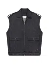 Courrèges Blue Solid Shirt Collar Jacket In Blue