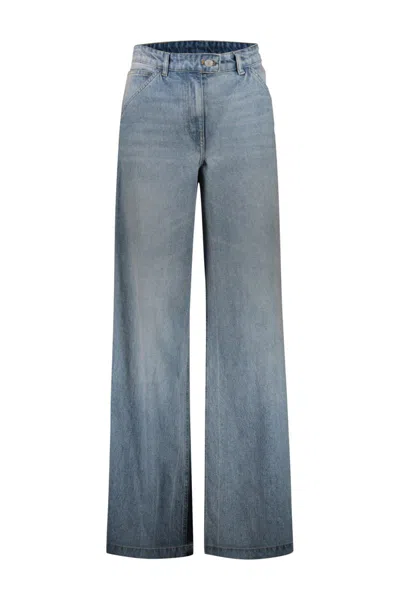 Courrèges Dirty Blue Denim Baggy Pants