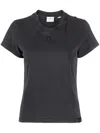 Courrèges Ac Straight Stonewashed T-shirt In Grey