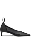 Courrèges Diving 35mm Mesh Pumps In Black