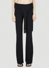 Courrèges Diving Stretch Viscose Crepe Pants In Black