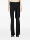 Courrèges Diving Stretch Viscose Crepe Pants In Black