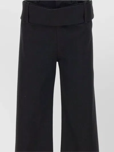 Courrèges Double Belt Denim Trousers In Black