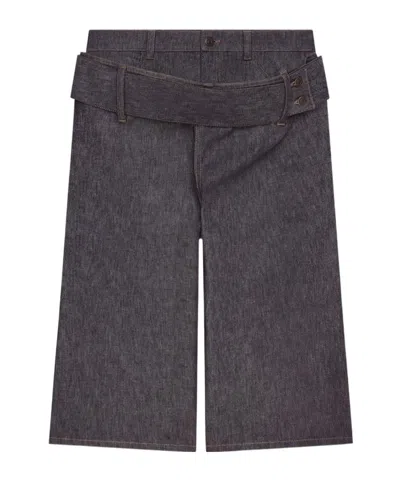 Courrèges Double-belted Denim Shorts