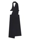 Courrèges Double-breasted Crossover-front Midi Dress In Black